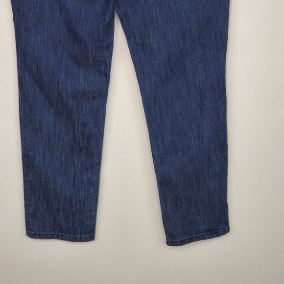 Christopher & Banks Dark Wash Whiskering Fading Stretchy Denim Jeans, Size 10 - Picture 7 of 11